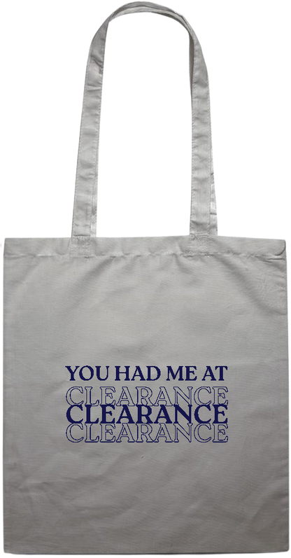 Clearance Design - Essential colored event tote bag_GREY_front