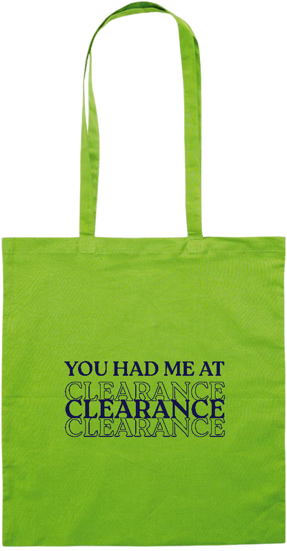 Clearance Design - Essential colored event tote bag_LIME_front