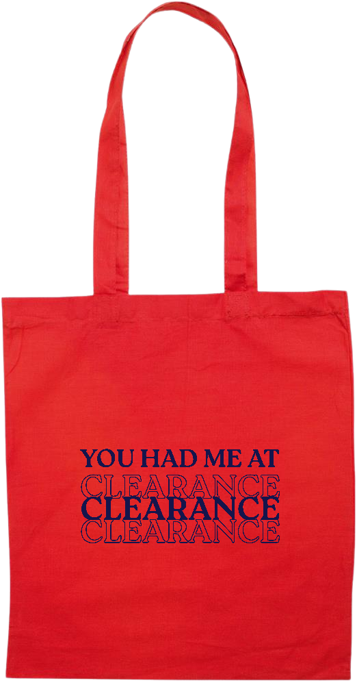 Clearance Design - Essential colored event tote bag_RED_front