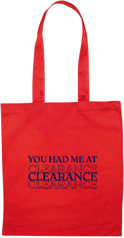 Clearance Design - Essential colored event tote bag_RED_front