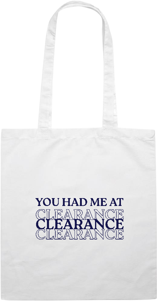 Clearance Design - Essential colored event tote bag_WHITE_front