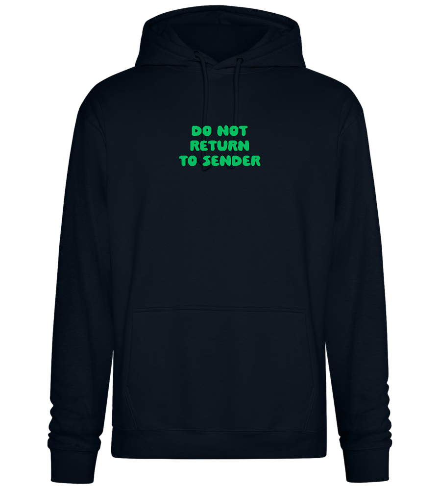 Do Not Return to Sender Design - Premium Essential Unisex Hoodie_BLACK_front