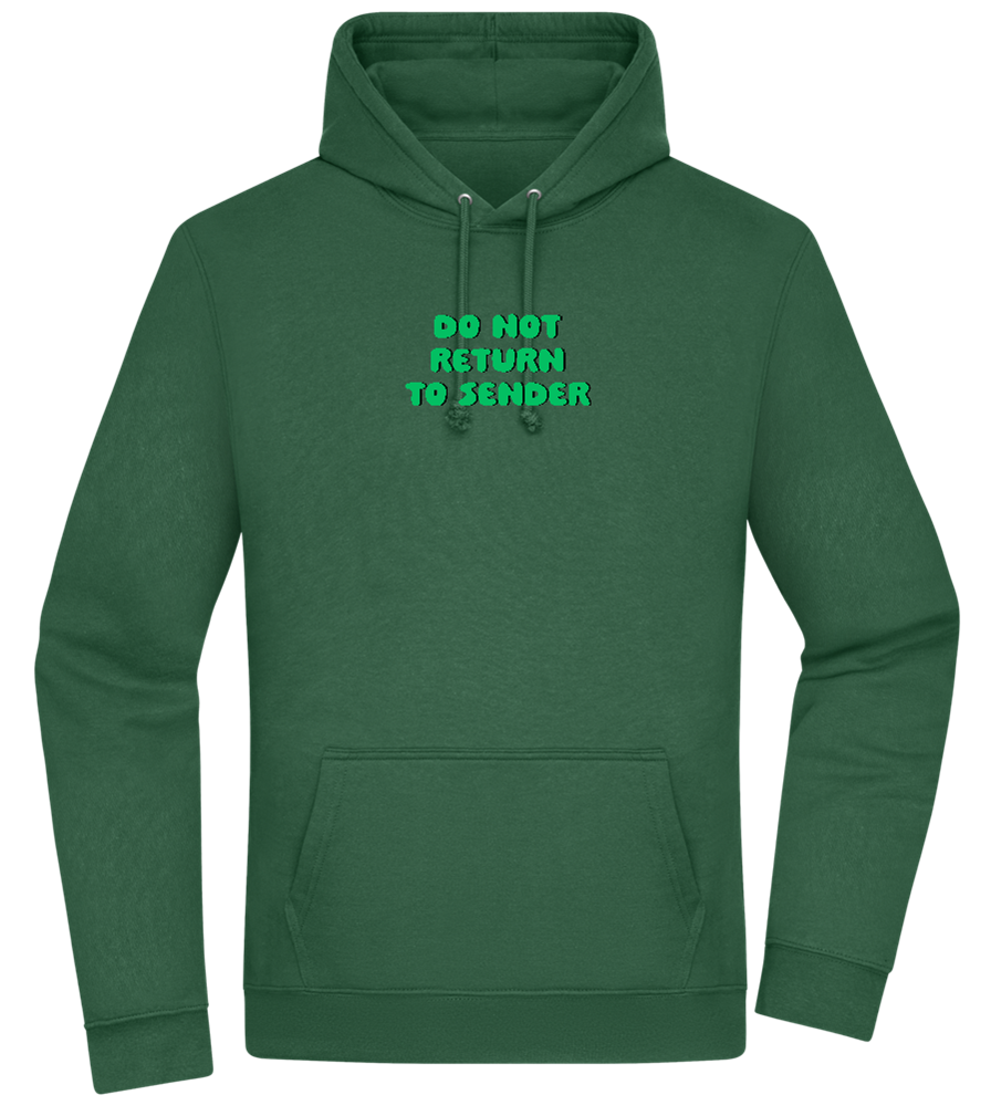 Do Not Return to Sender Design - Premium Essential Unisex Hoodie_GREEN BOTTLE_front