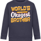 World's Okayest Brother Design - Comfort Kids Sweater_FRENCH NAVY_front