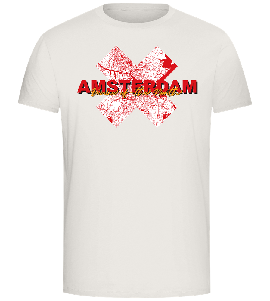 Amsterdam City Map Design - Comfort Unisex T-Shirt_ECRU_front