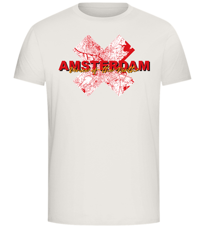 Amsterdam City Map Design - Comfort Unisex T-Shirt_ECRU_front