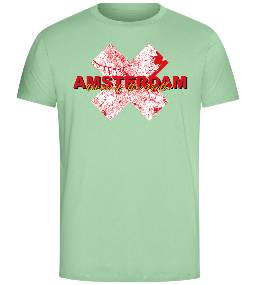 Amsterdam City Map Design - Comfort Unisex T-Shirt_ICE GREEN_front