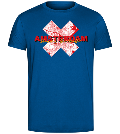 Amsterdam City Map Design - Comfort Unisex T-Shirt_ROYAL_front