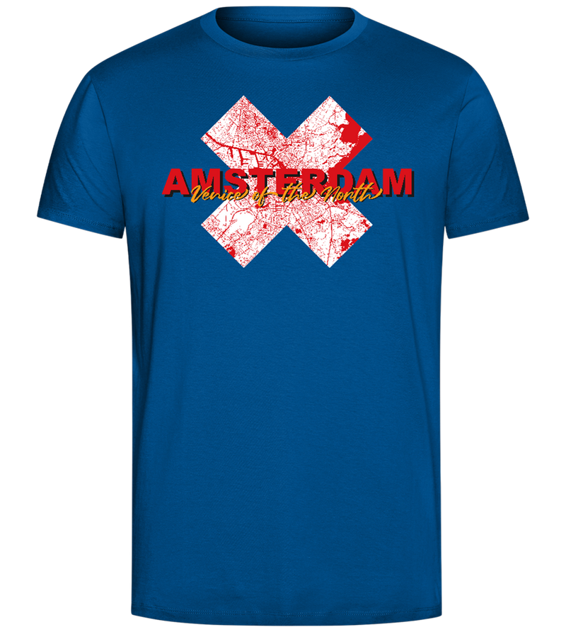 Amsterdam City Map Design - Comfort Unisex T-Shirt_ROYAL_front