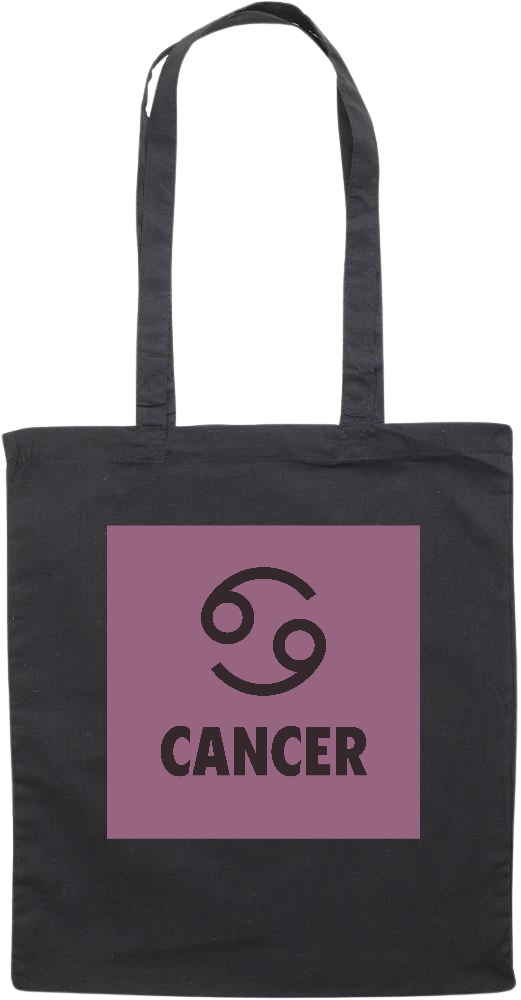 Zodiac Cancer Design - Essential colored event tote bag_BLACK_front