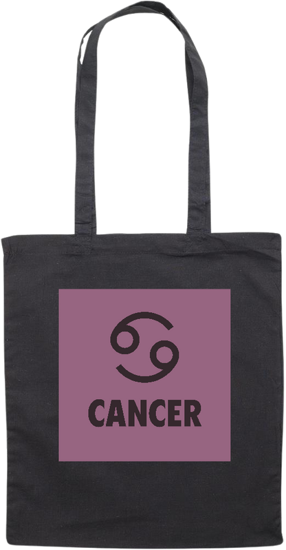 Zodiac Cancer Design - Essential colored event tote bag_BLACK_front