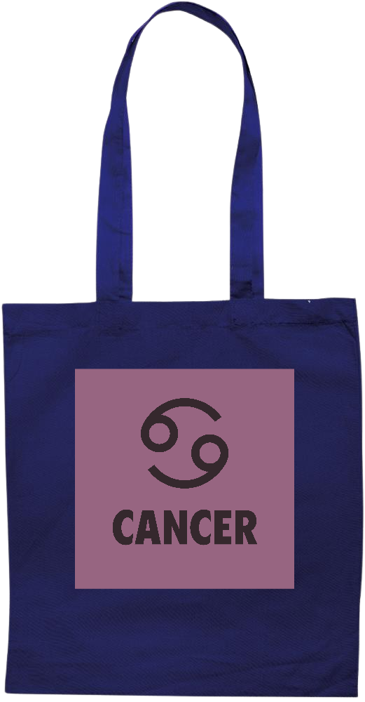 Zodiac Cancer Design - Essential colored event tote bag_BLUE_front