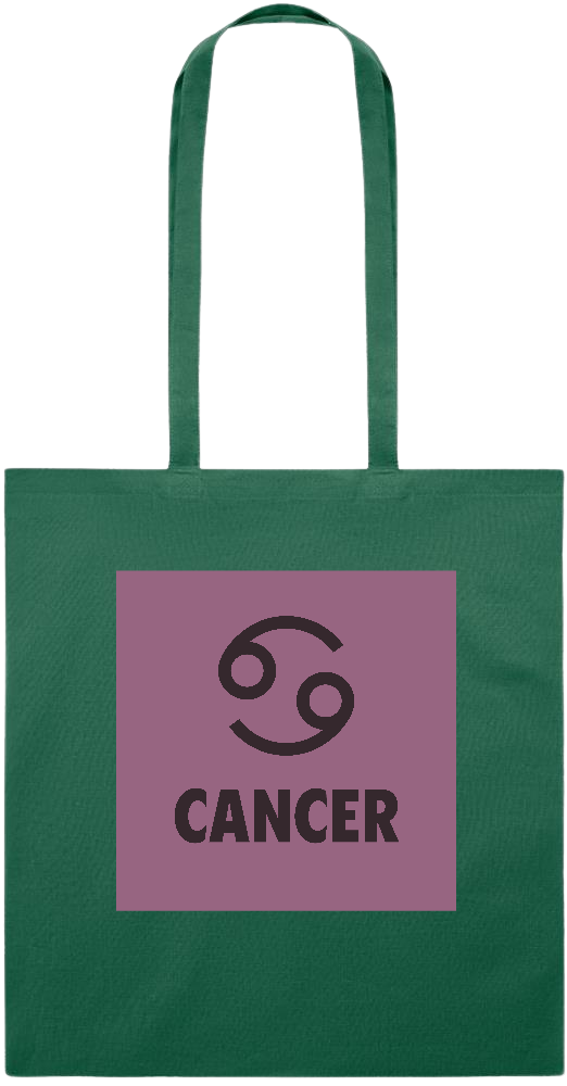 Zodiac Cancer Design - Essential colored event tote bag_DARK GREEN_front