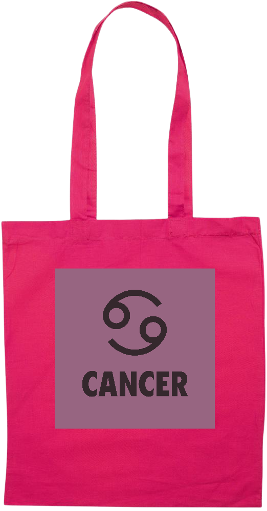 Zodiac Cancer Design - Essential colored event tote bag_FUCHSIA_front