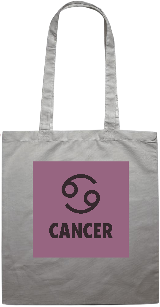 Zodiac Cancer Design - Essential colored event tote bag_GREY_front