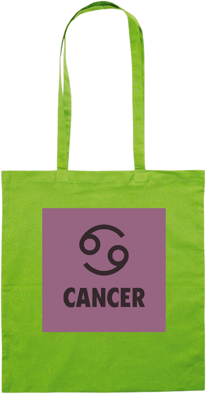 Zodiac Cancer Design - Essential colored event tote bag_LIME_front