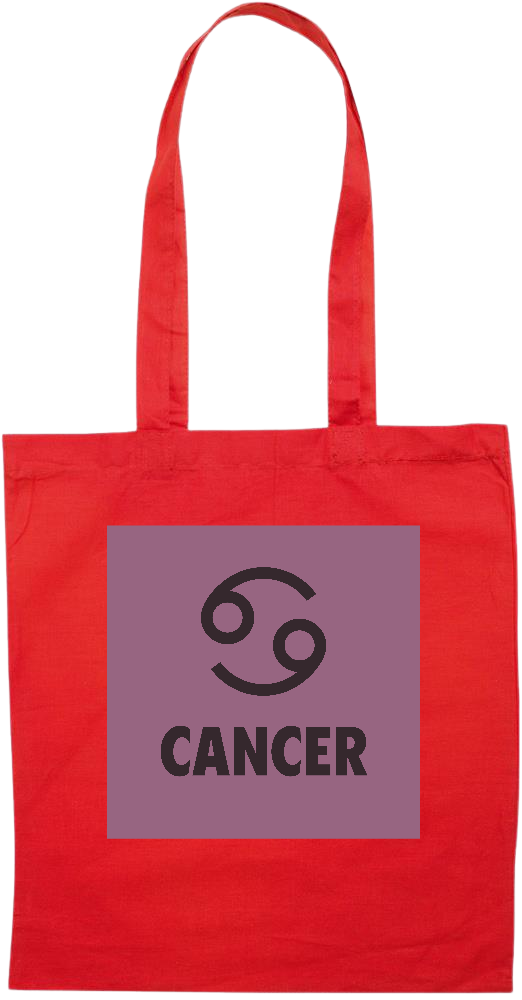 Zodiac Cancer Design - Essential colored event tote bag_RED_front