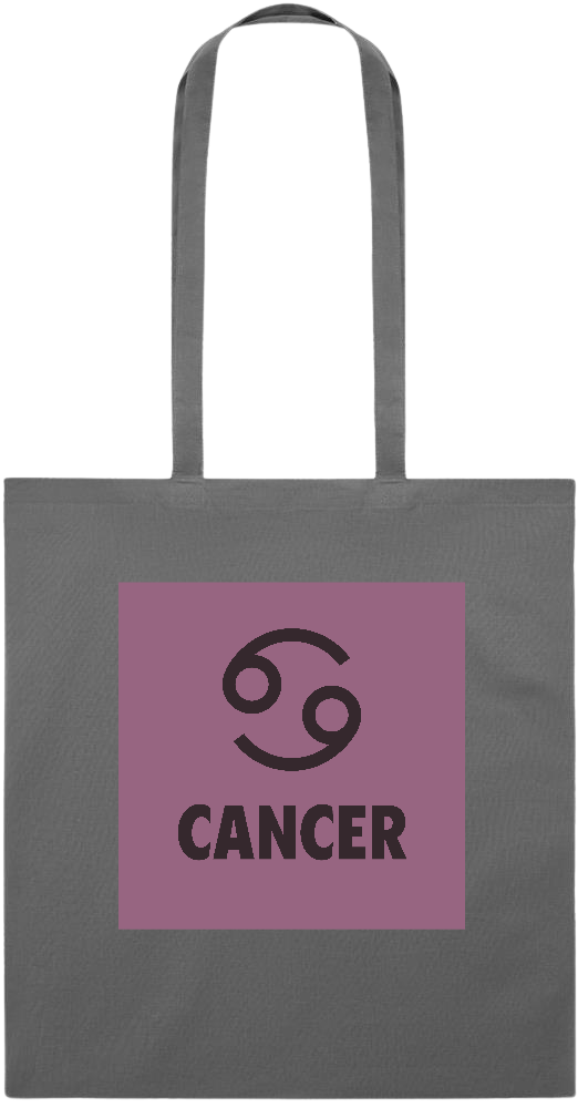 Zodiac Cancer Design - Essential colored event tote bag_STONE GREY_front