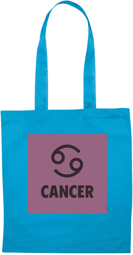 Zodiac Cancer Design - Essential colored event tote bag_TURQUOISE_front