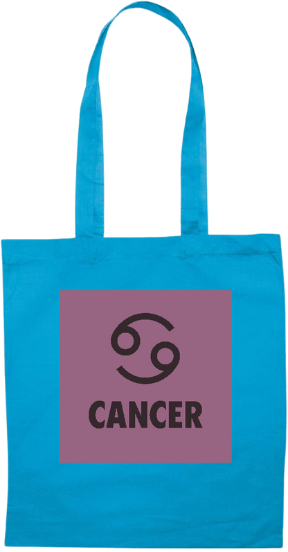 Zodiac Cancer Design - Essential colored event tote bag_TURQUOISE_front