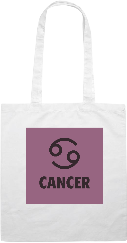 Zodiac Cancer Design - Essential colored event tote bag_WHITE_front