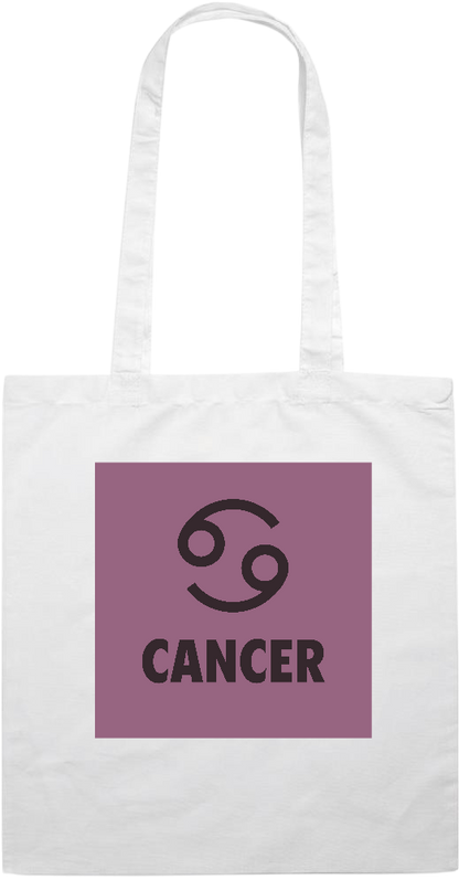 Zodiac Cancer Design - Essential colored event tote bag_WHITE_front