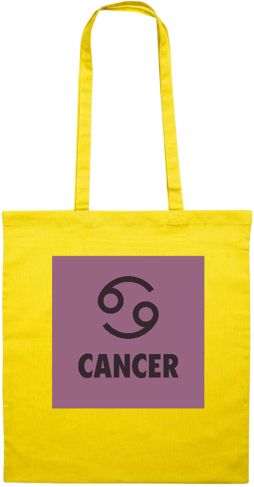 Zodiac Cancer Design - Essential colored event tote bag_YELLOW_front