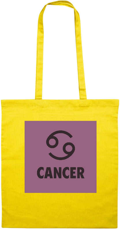 Zodiac Cancer Design - Essential colored event tote bag_YELLOW_front