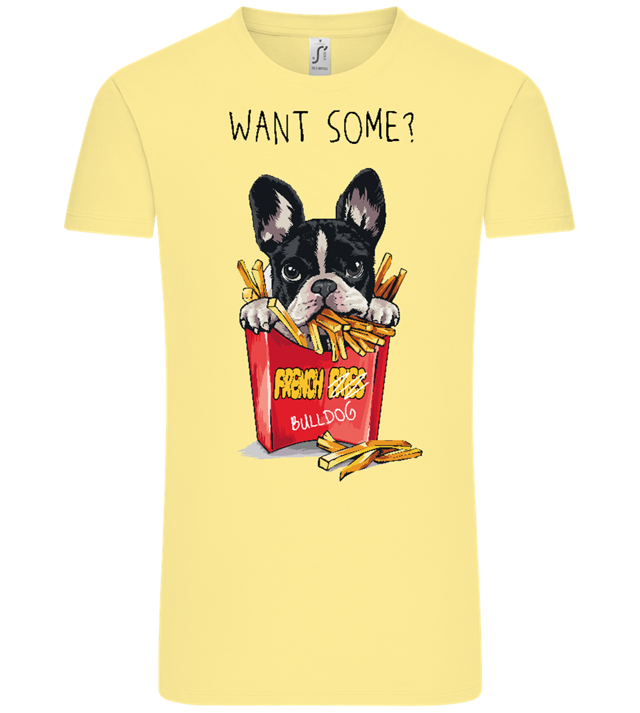 French Fries Design - Comfort Unisex T-Shirt_AMARELO CLARO_front