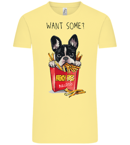 French Fries Design - Comfort Unisex T-Shirt_AMARELO CLARO_front