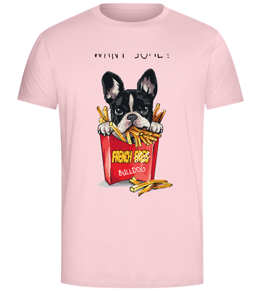 French Fries Design - Comfort Unisex T-Shirt_CANDY PINK_front