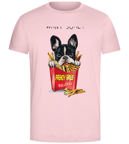 French Fries Design - Comfort Unisex T-Shirt_CANDY PINK_front