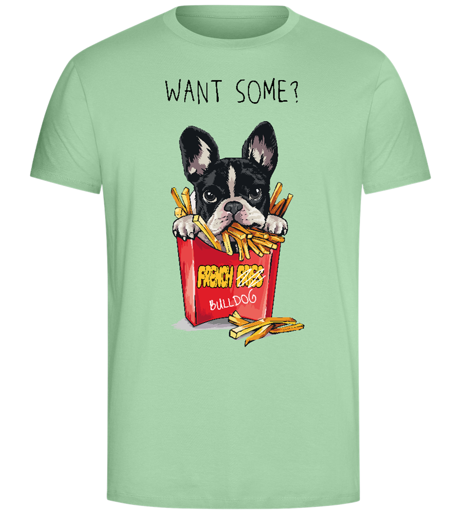 French Fries Design - Comfort Unisex T-Shirt_ICE GREEN_front