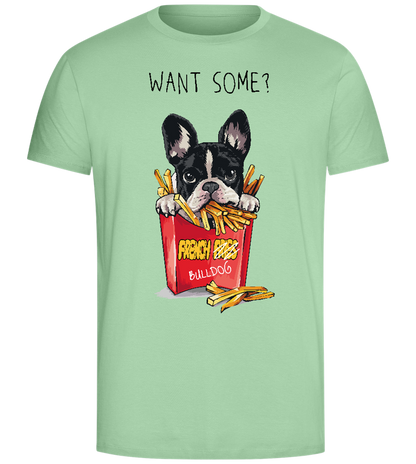 French Fries Design - Comfort Unisex T-Shirt_ICE GREEN_front