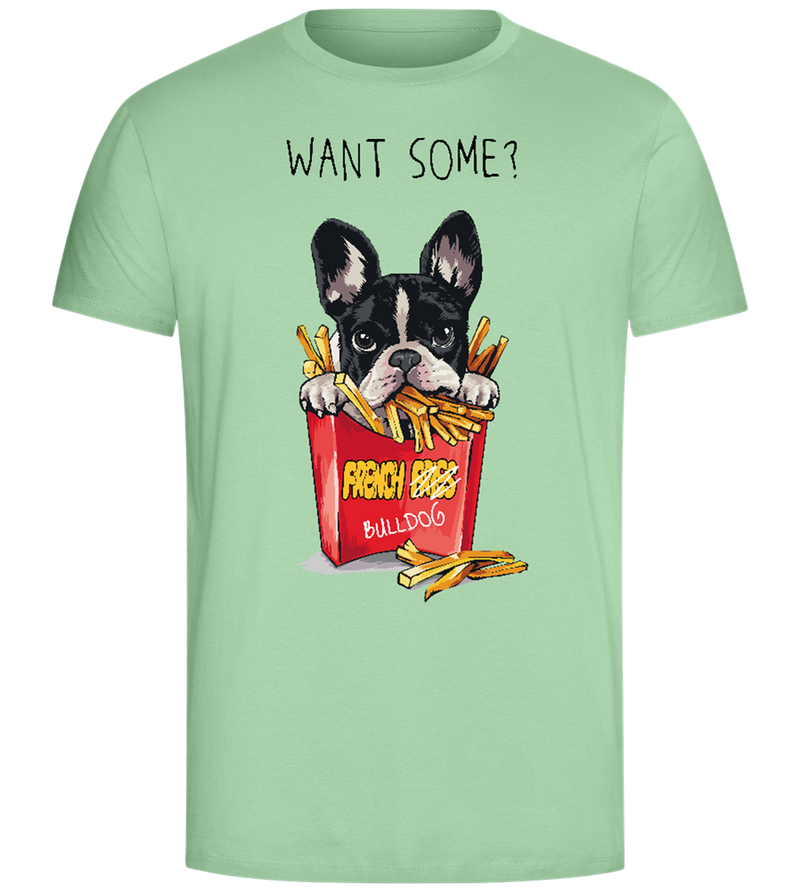 French Fries Design - Comfort Unisex T-Shirt_ICE GREEN_front