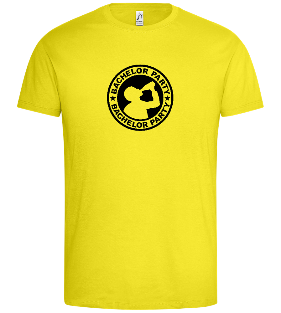 Bachelor Party Symbol Design - Premium men's t-shirt_LEMON_front