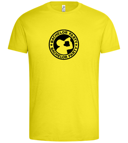 Bachelor Party Symbol Design - Premium men's t-shirt_LEMON_front