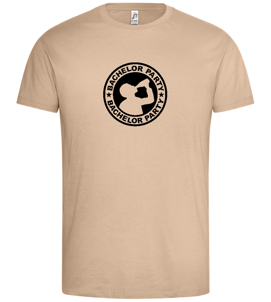 Bachelor Party Symbol Design - Premium men's t-shirt_SAND_front