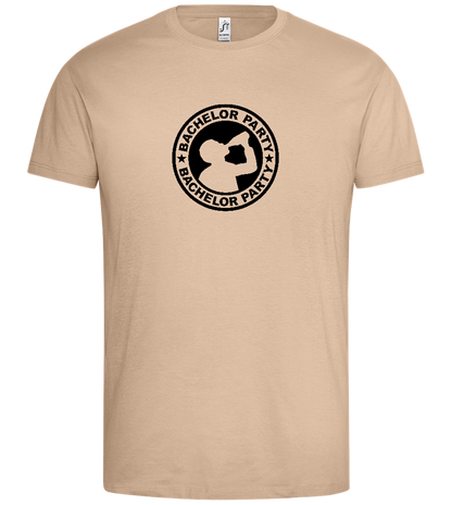 Bachelor Party Symbol Design - Premium men's t-shirt_SAND_front