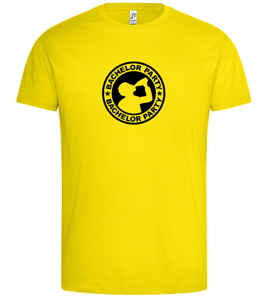 Bachelor Party Symbol Design - Premium men's t-shirt_YELLOW_front