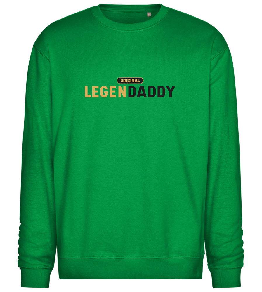 Original Legendaddy Design - Comfort Essential Unisex Sweater_MEADOW GREEN_front