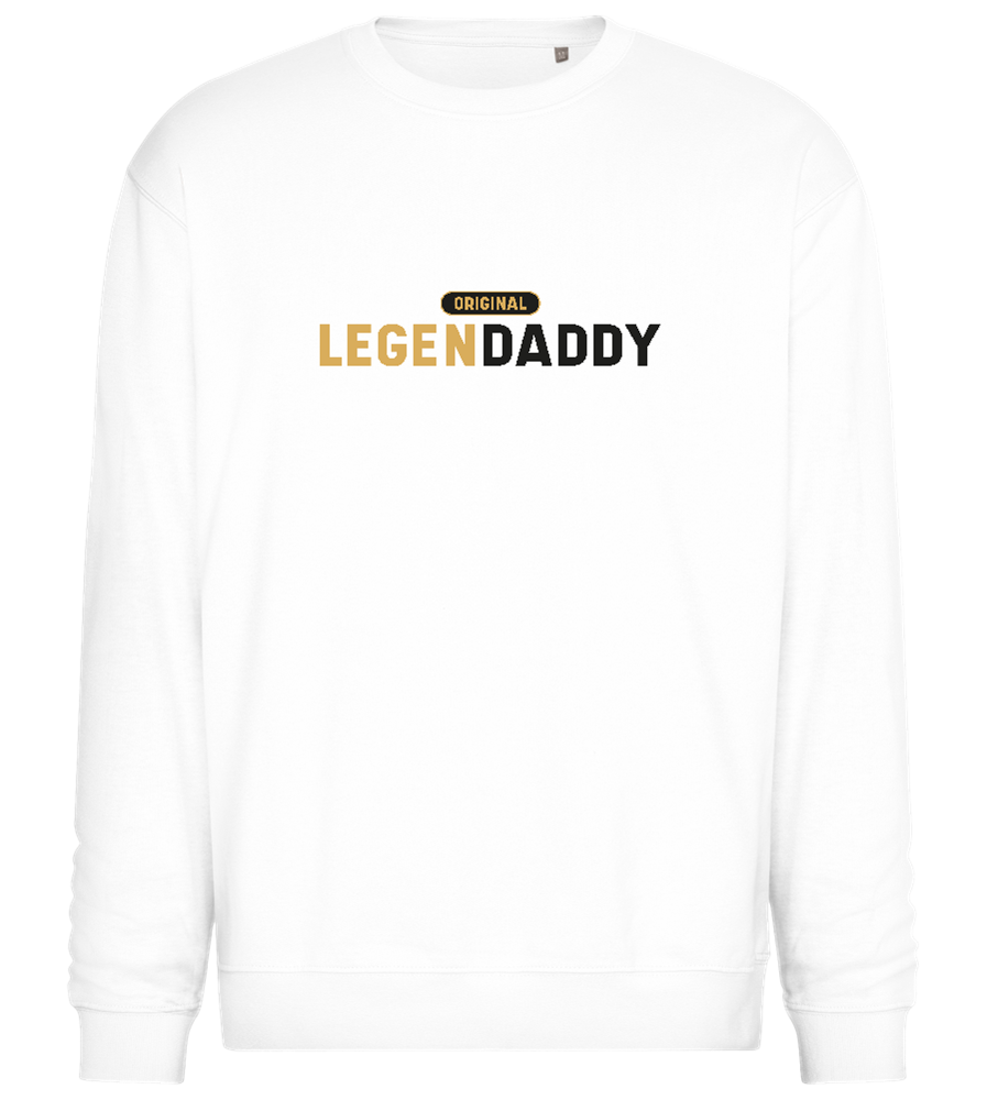 Original Legendaddy Design - Comfort Essential Unisex Sweater_WHITE_front