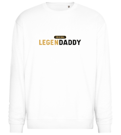 Original Legendaddy Design - Comfort Essential Unisex Sweater_WHITE_front