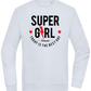 Super Girl Forever Design - Comfort Essential Unisex Sweater_CREAMY BLUE_front