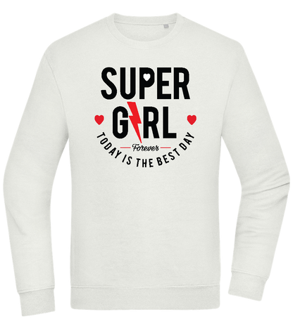 Super Girl Forever Design - Comfort Essential Unisex Sweater_CREAMY GREEN_front