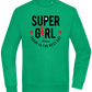 Super Girl Forever Design - Comfort Essential Unisex Sweater_MEADOW GREEN_front