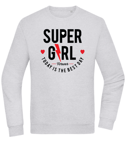 Super Girl Forever Design - Comfort Essential Unisex Sweater_ORION GREY II_front