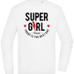 Super Girl Forever Design - Comfort Essential Unisex Sweater_WHITE_front