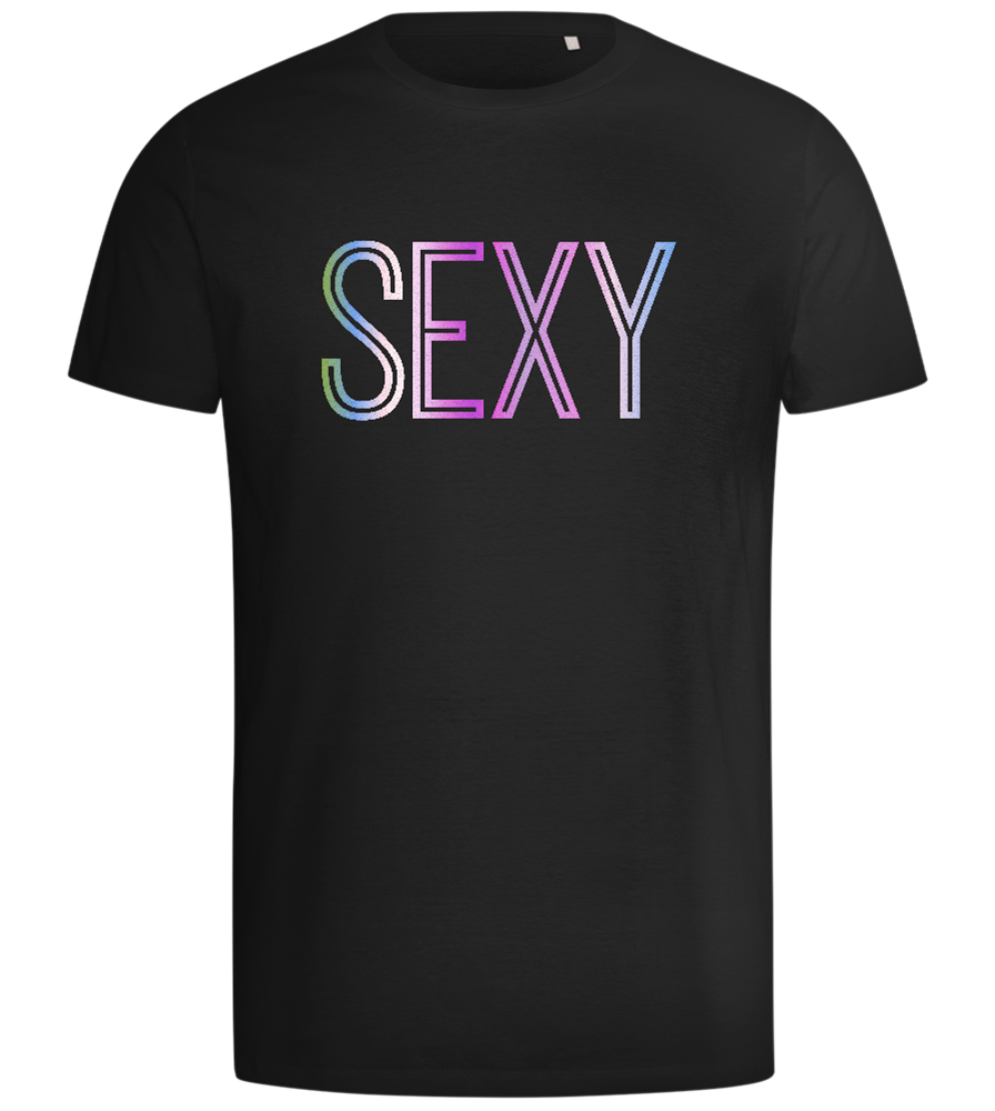 Sexy Text Design - Comfort men's t-shirt_DEEP BLACK_front