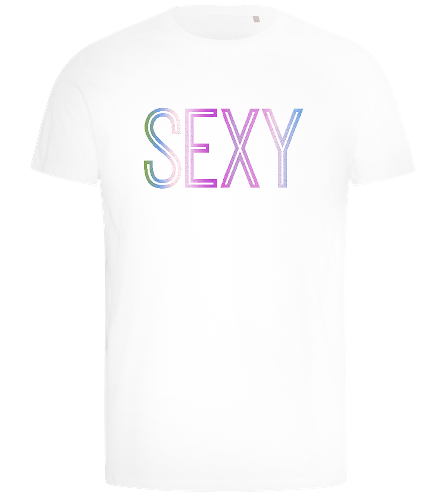 Sexy Text Design - Comfort men's t-shirt_WHITE_front